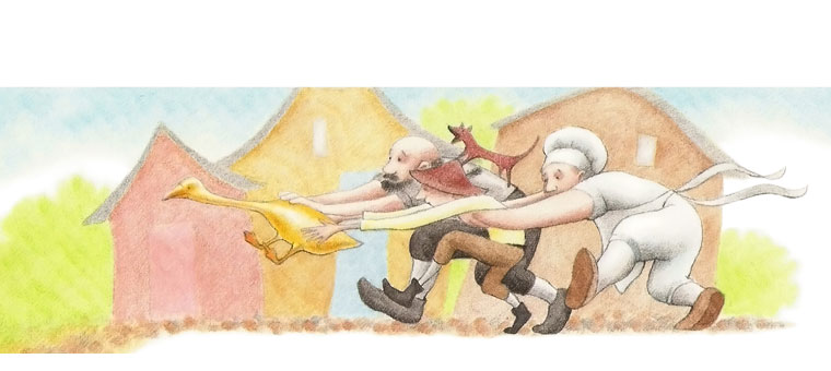 the golden goose - illustration from The Golden Goose in I Touched the Moon