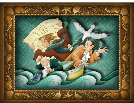 Photoshop art - Three Wise Men of Gotham animation