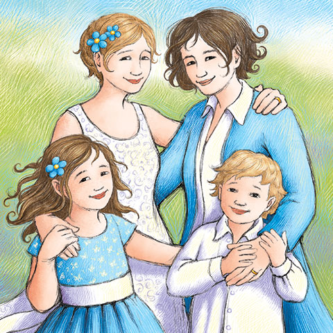family portrait - illustration from Mom Marries Mum